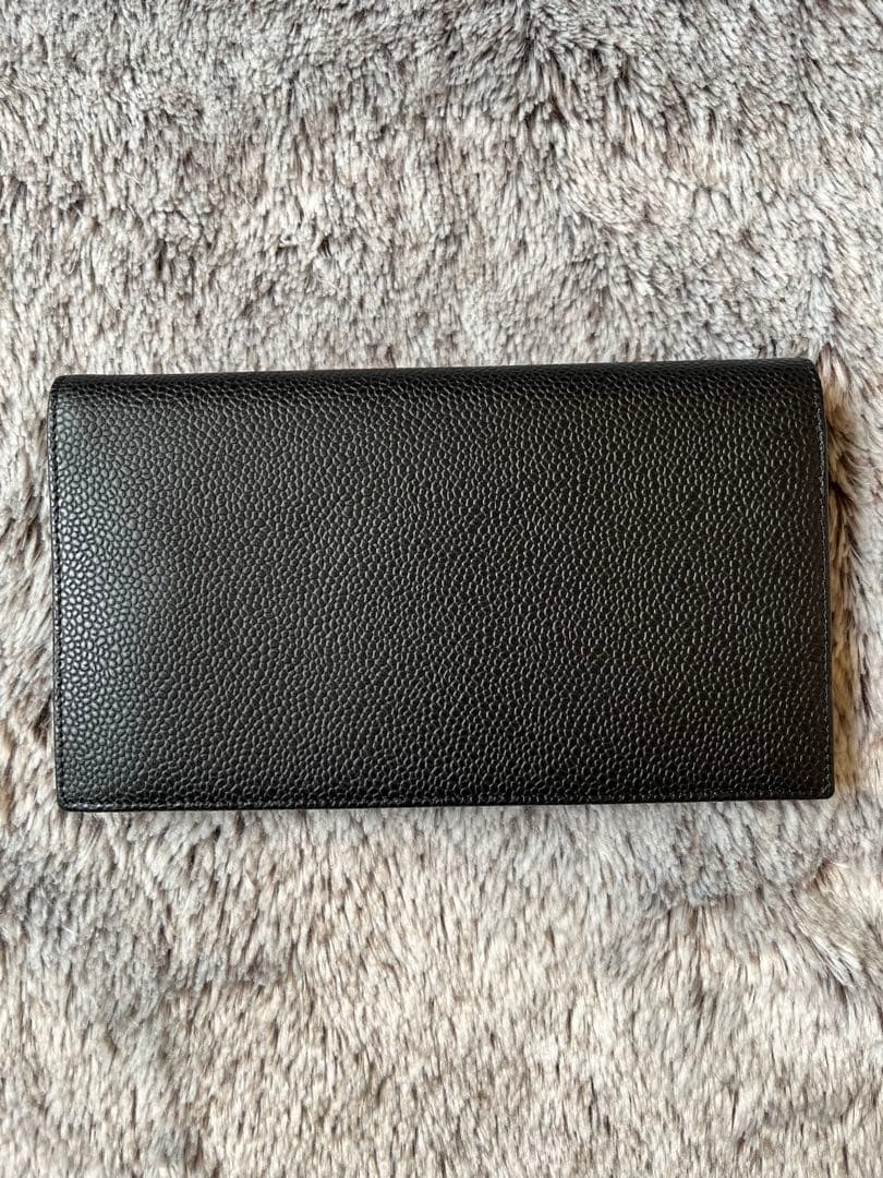 お値下げ/超美品　CHANEL キャビアスキン　長財布　ブラック