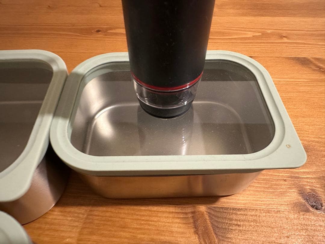 真空 ステンレス タッパー 蓋付き 保存容器 3点セット frello