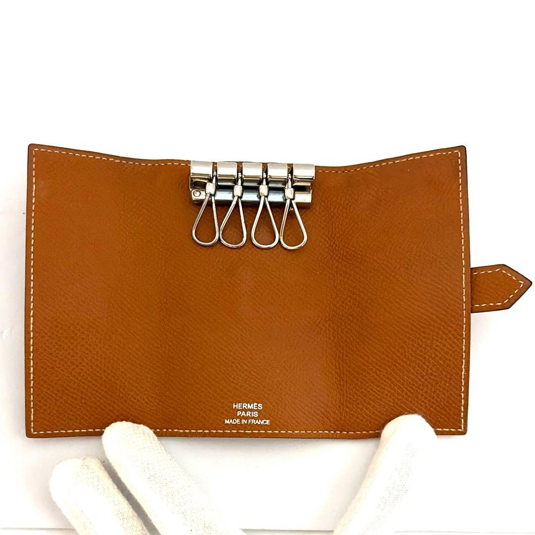 Xmasセール‼️【入手困難‼️上品なシルエット‼️】エルメス　キーケース　べアン　茶