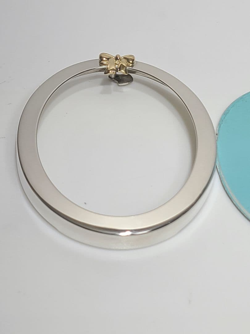 ティファニー　フォトスタンド　オーバル　リボン　925