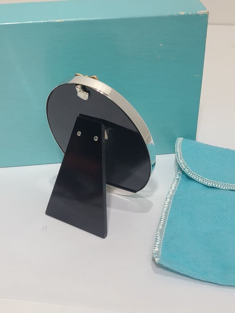 ティファニー　フォトスタンド　オーバル　リボン　925