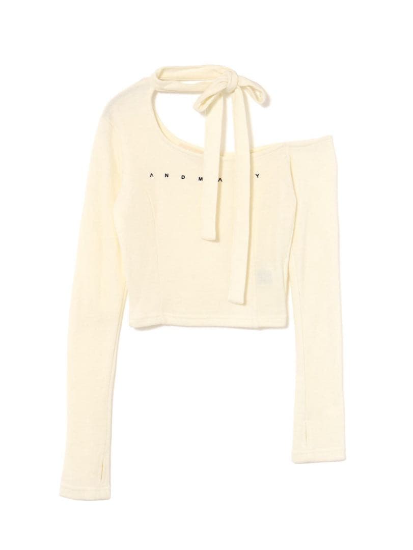 andmary Nana ribbon oneshoulder tops 美品
