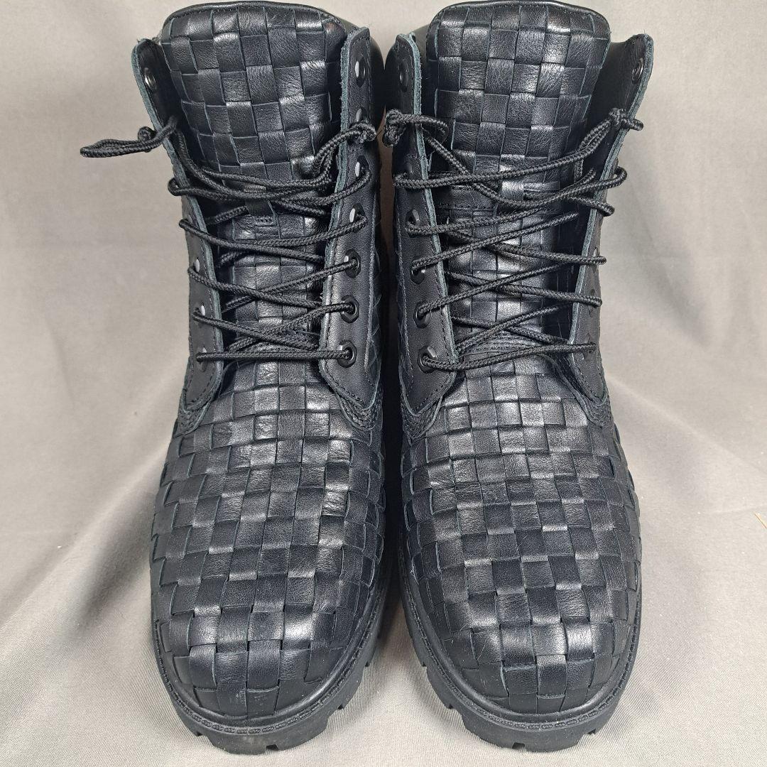 Timberland　編み込み　プレミアムウーブンブーツ　26㎝　ブラック