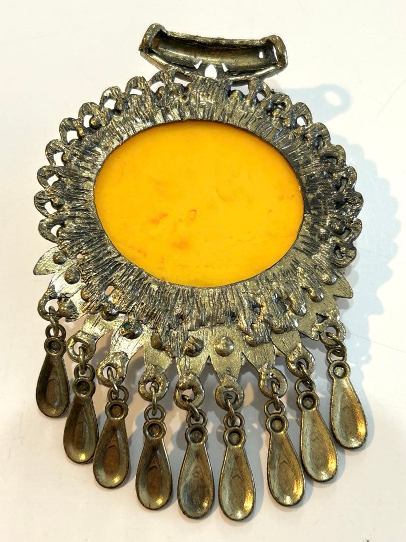 希少‼️チベット　装飾品　ペンダントトップ　仏具　骨董　お守り　アゲート？瑪瑙？