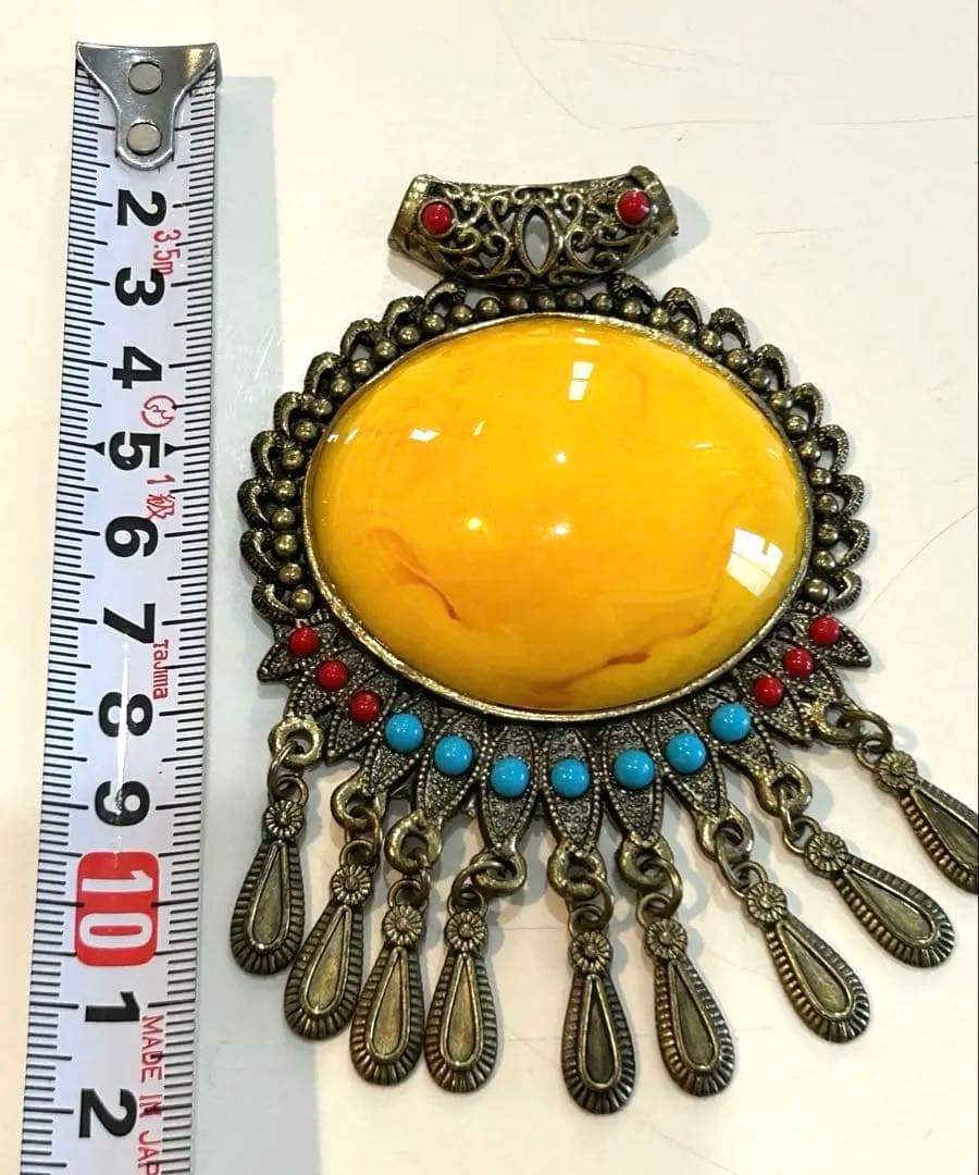 希少‼️チベット　装飾品　ペンダントトップ　仏具　骨董　お守り　アゲート？瑪瑙？