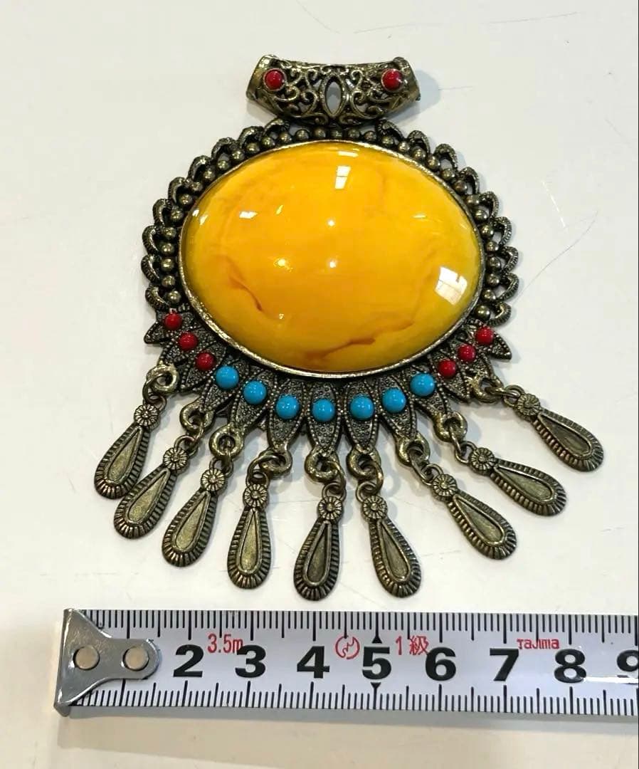 希少‼️チベット　装飾品　ペンダントトップ　仏具　骨董　お守り　アゲート？瑪瑙？