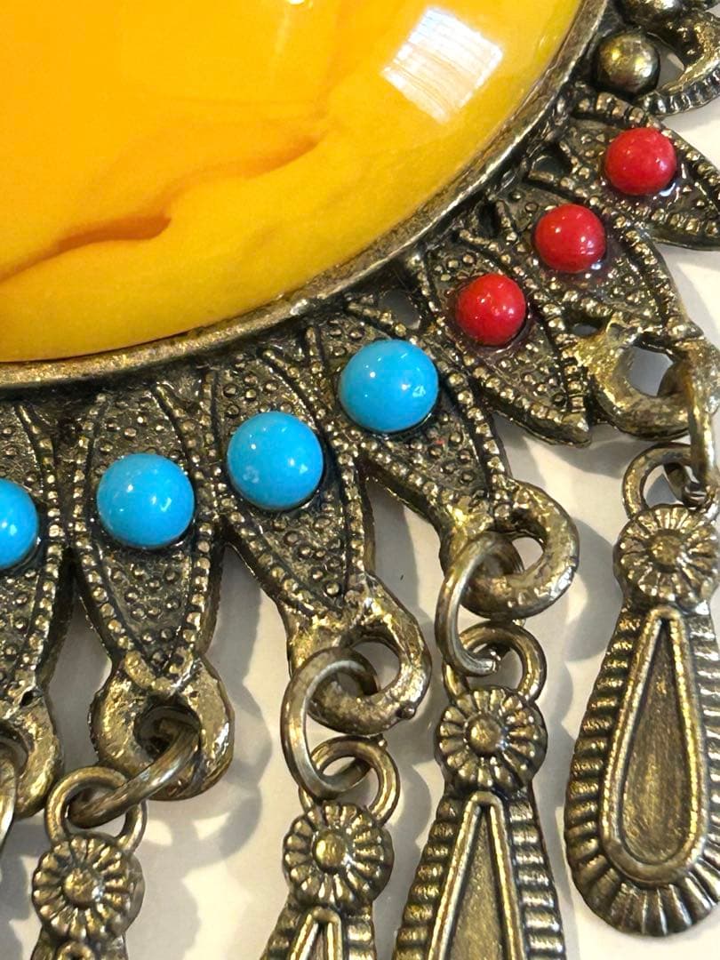 希少‼️チベット　装飾品　ペンダントトップ　仏具　骨董　お守り　アゲート？瑪瑙？