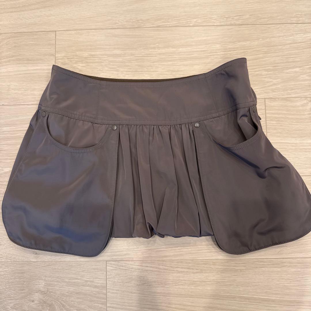 スカート LOW CLASSIC BUBBLE MINI SKIRT LW243SK01