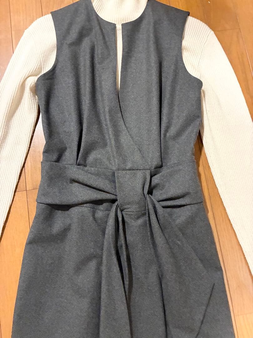 最終価格セリーヌ CELINEフランス製ジャンパースカートノースリーブワンピース