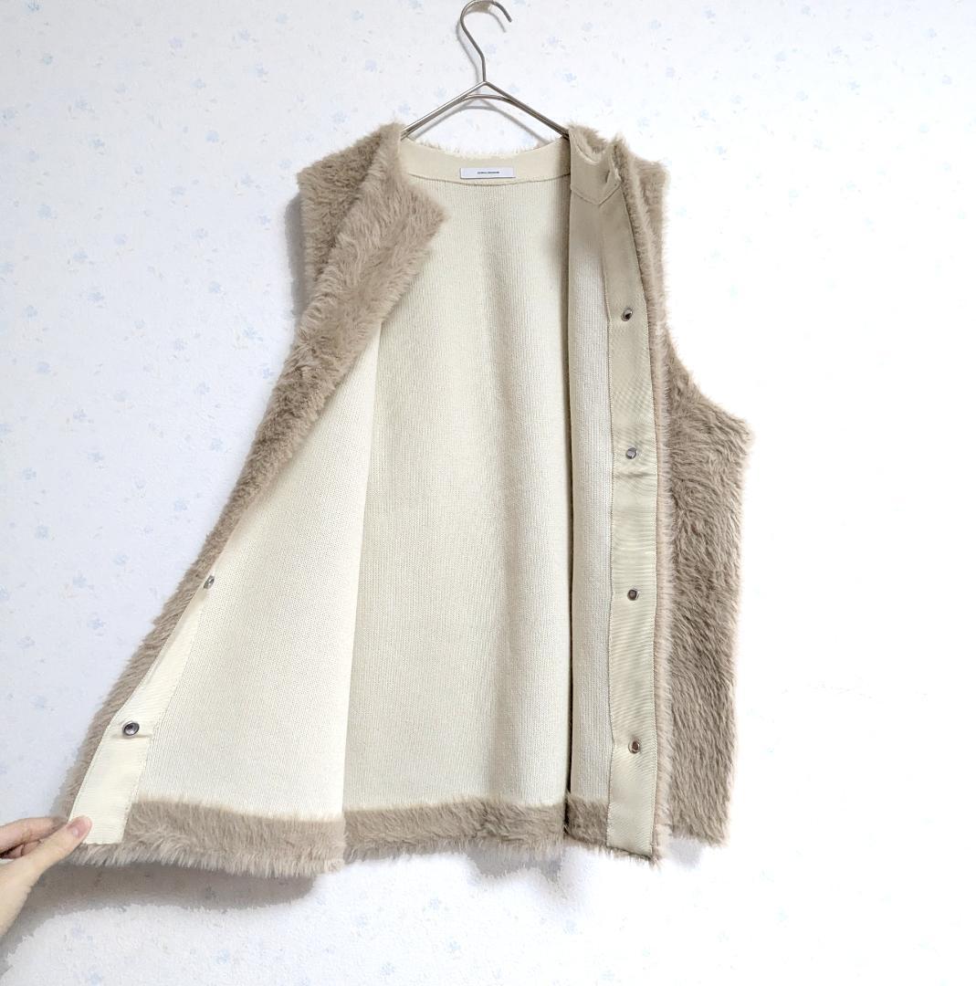 美品 25AW ジャーナルスタンダード ダブルフェイスフェザークルーネックベスト