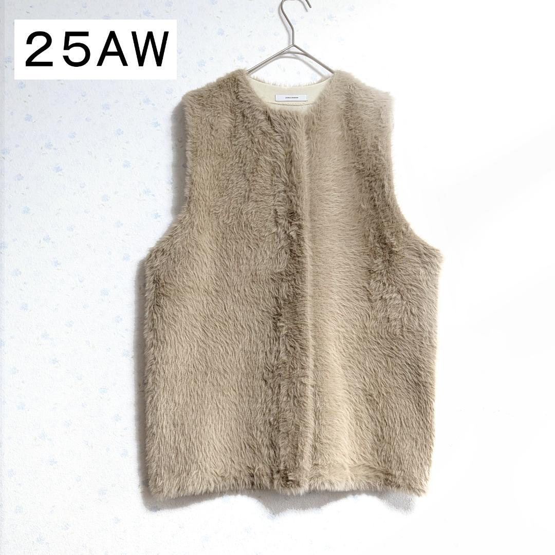 美品 25AW ジャーナルスタンダード ダブルフェイスフェザークルーネックベスト