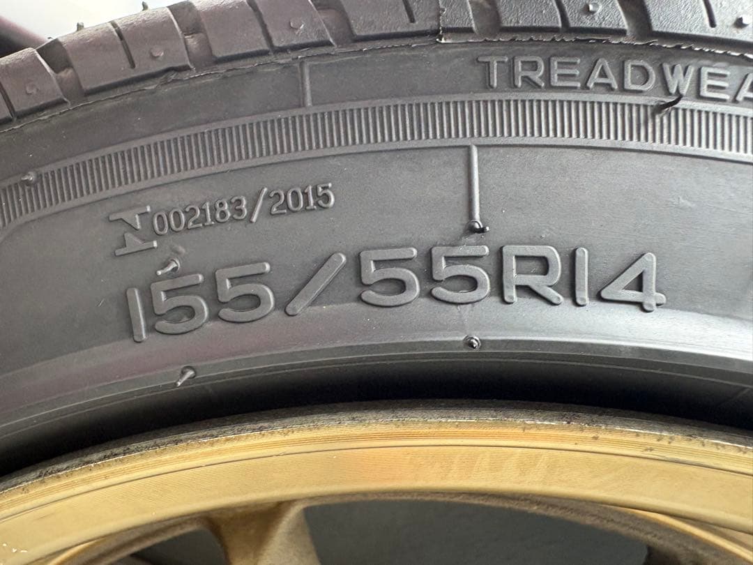 14インチ　6J メーカー不明ホイール　タイヤ付き　4本セット