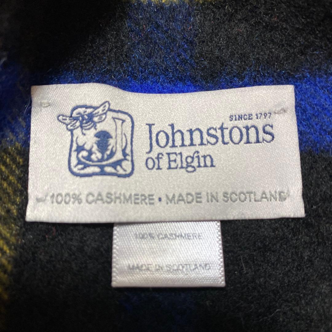 も*こ様 ジョンストンズ オブ エルガン カシミヤ 大判マフラー ショール チェ