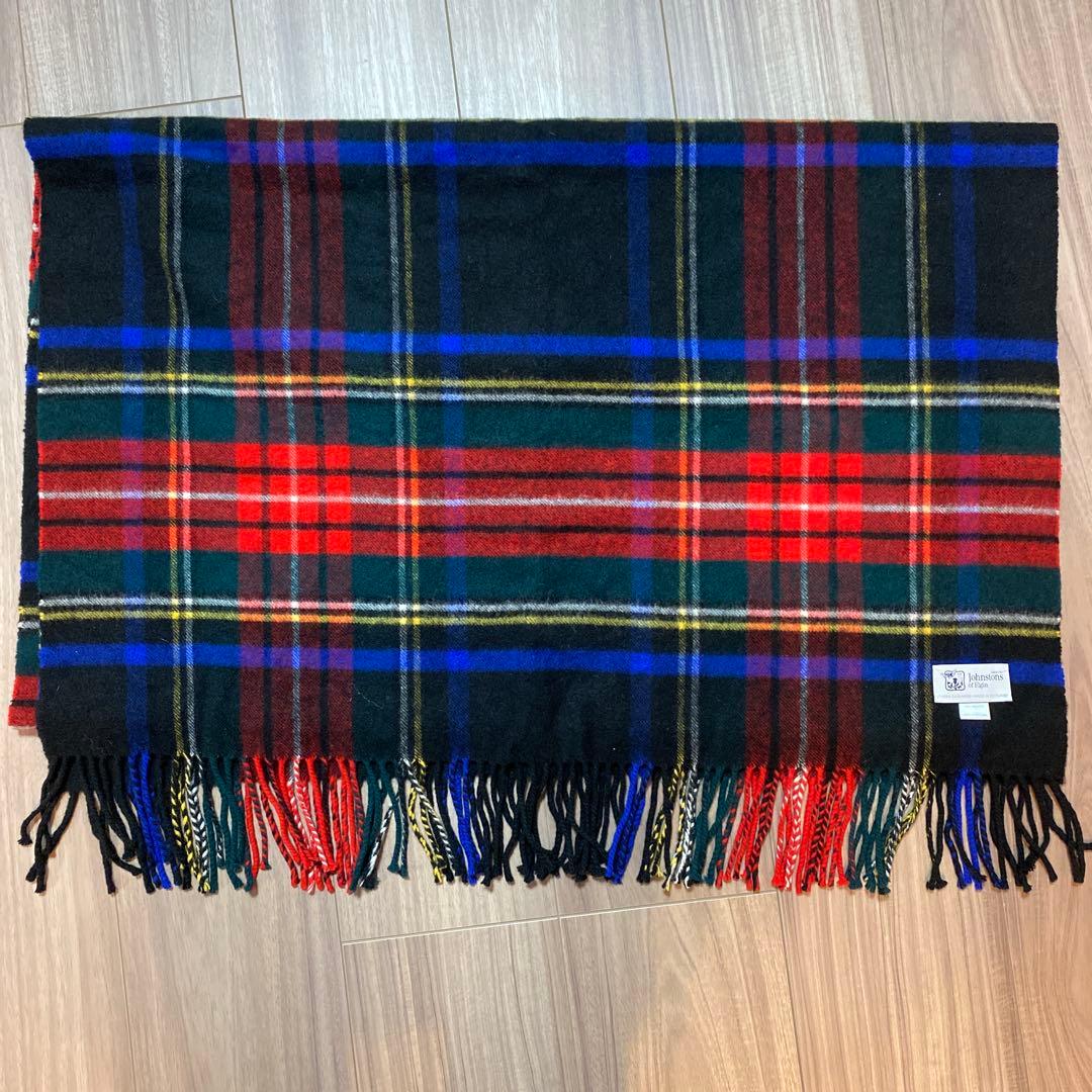 も*こ様 ジョンストンズ オブ エルガン カシミヤ 大判マフラー ショール チェ