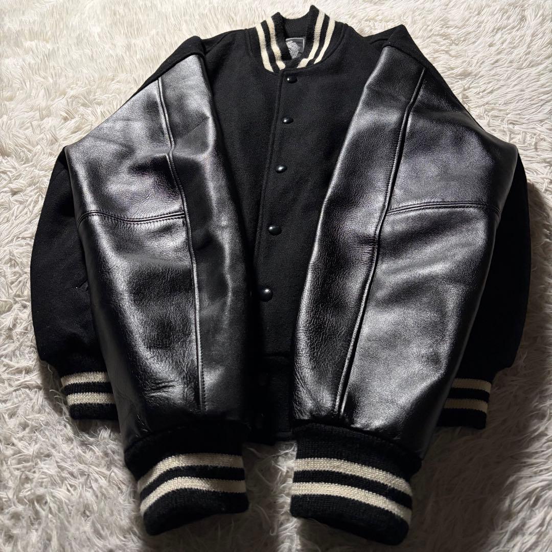 ナ*コ様 美品/現行タグ●VAN JACKET スタジャン　袖レザー　アーチロゴ