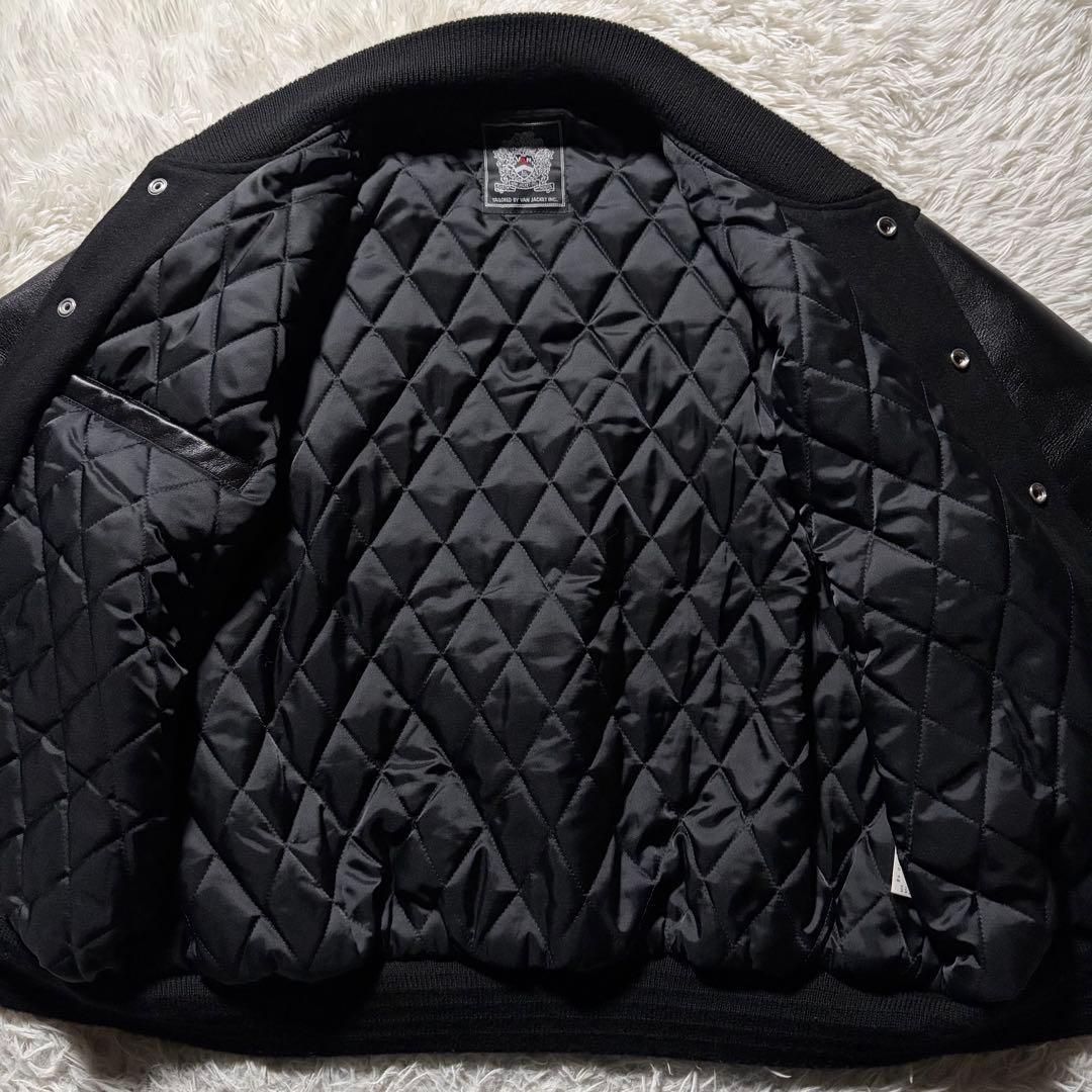 ナ*コ様 美品/現行タグ●VAN JACKET スタジャン　袖レザー　アーチロゴ