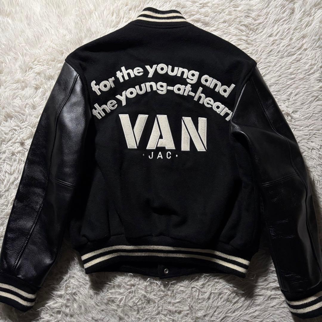 ナ*コ様 美品/現行タグ●VAN JACKET スタジャン　袖レザー　アーチロゴ
