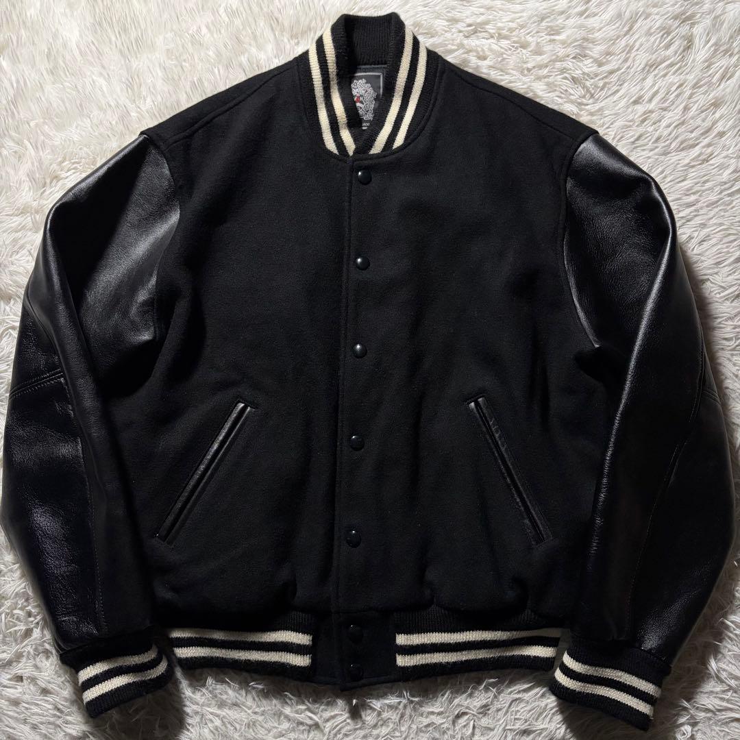 ナ*コ様 美品/現行タグ●VAN JACKET スタジャン　袖レザー　アーチロゴ