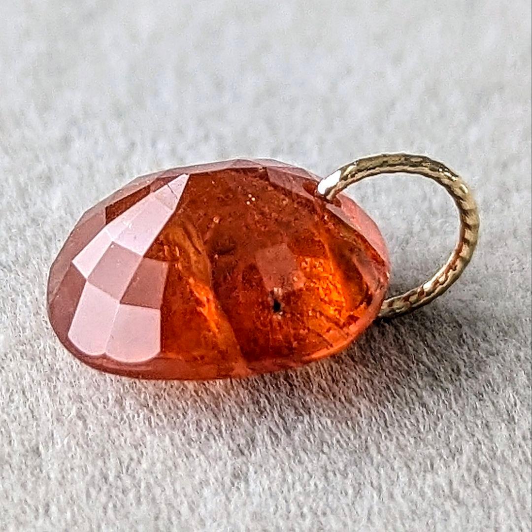 ♢N様♢専用K18 大粒マンダリンガーネット 6.74ct ペンダントトップ
