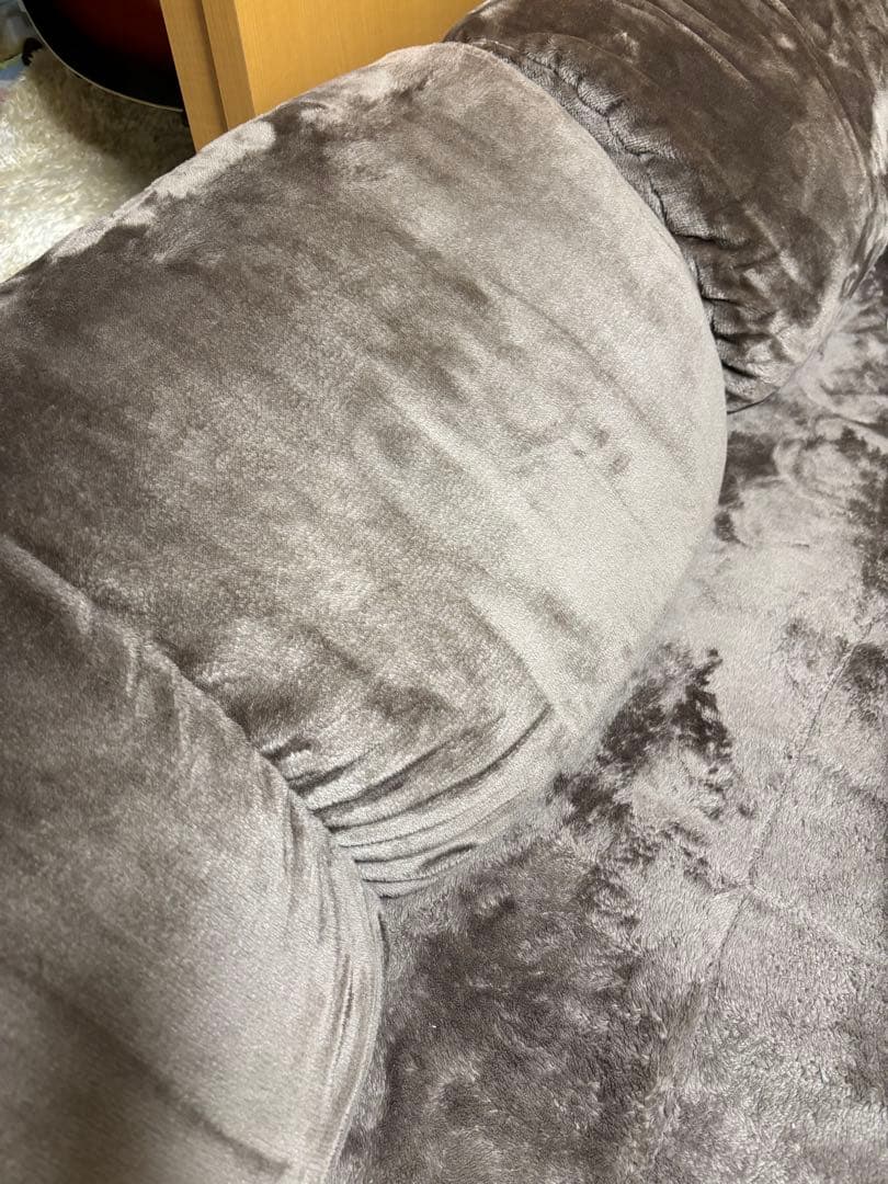 ベルメゾン　洗えるローソファ　ブラウン