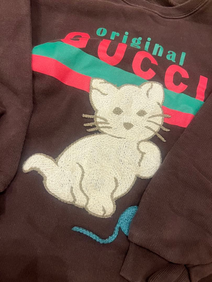 GUCCI 猫刺繍トレーナー　グッチチルドレンズ　美品　サイズ8a 130cm