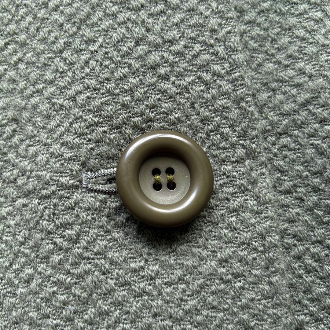 【美品】クリスチャンディオール ノーカラージャケット ウール 1B グリーン系