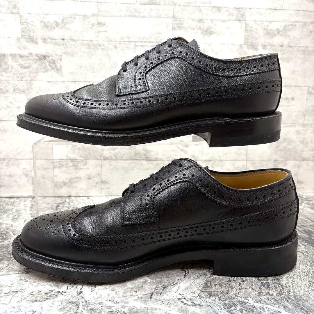 美品 リーガルインペリアルグレード ドレスシューズ25 ブラック ウィングチップ