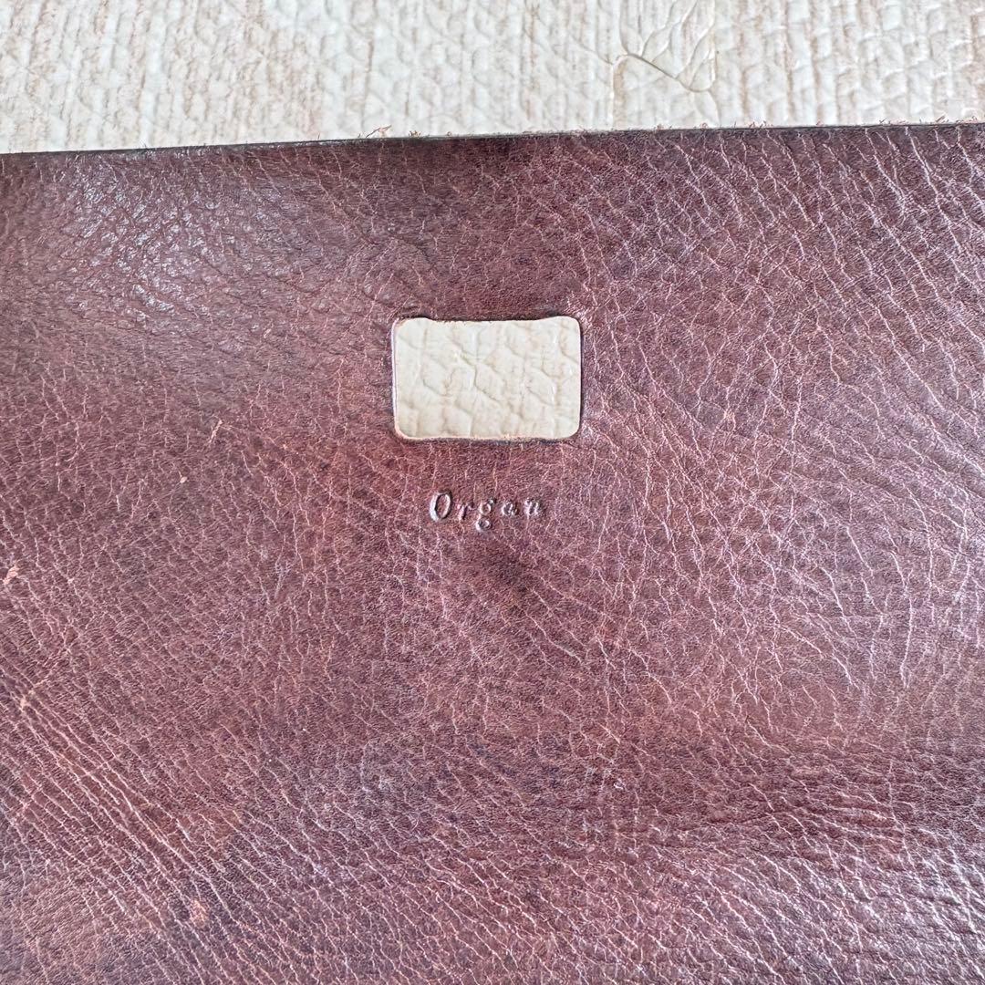 極美品 オルガン organ 一本ベルトの長財布 gs-12 カスターニョ色