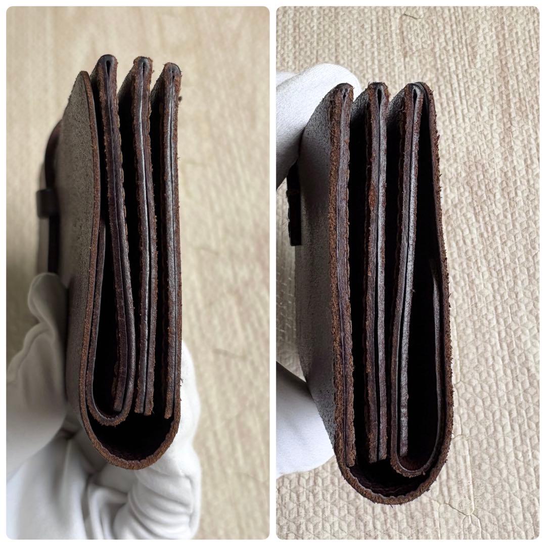 極美品 オルガン organ 一本ベルトの長財布 gs-12 カスターニョ色