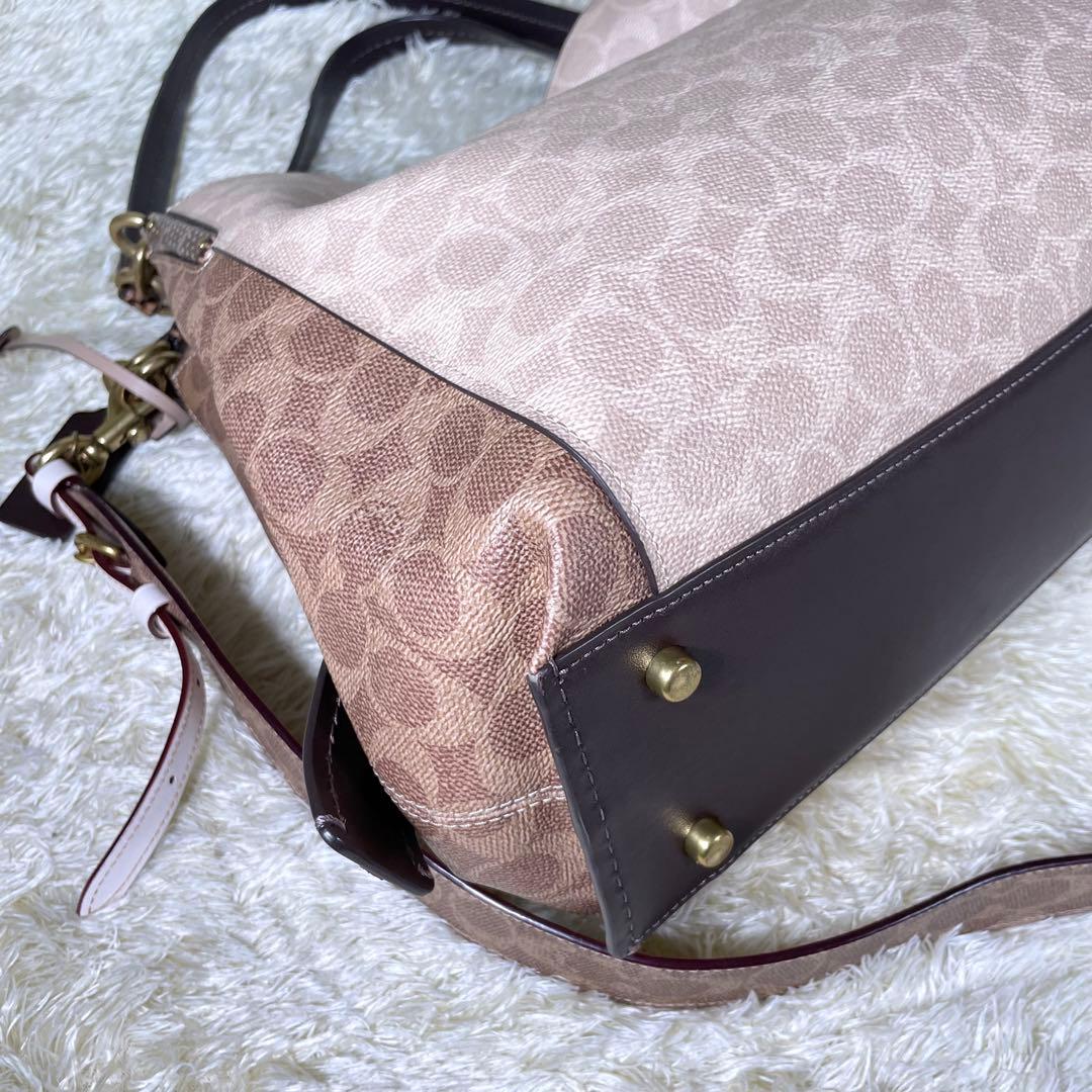 レア❗️コーチ ダルトン 31 ブロック シグネチャー スネークスキン ディテール