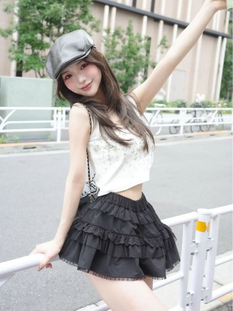 新品タグつき ダーリッチ ジュエリーリブノースリトップス ホワイト 白 F