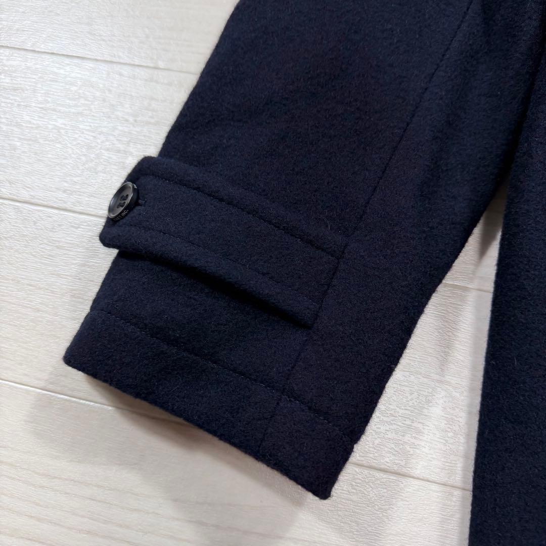 VAN JACKET バッジ付き メルトンウール シングルPコート L