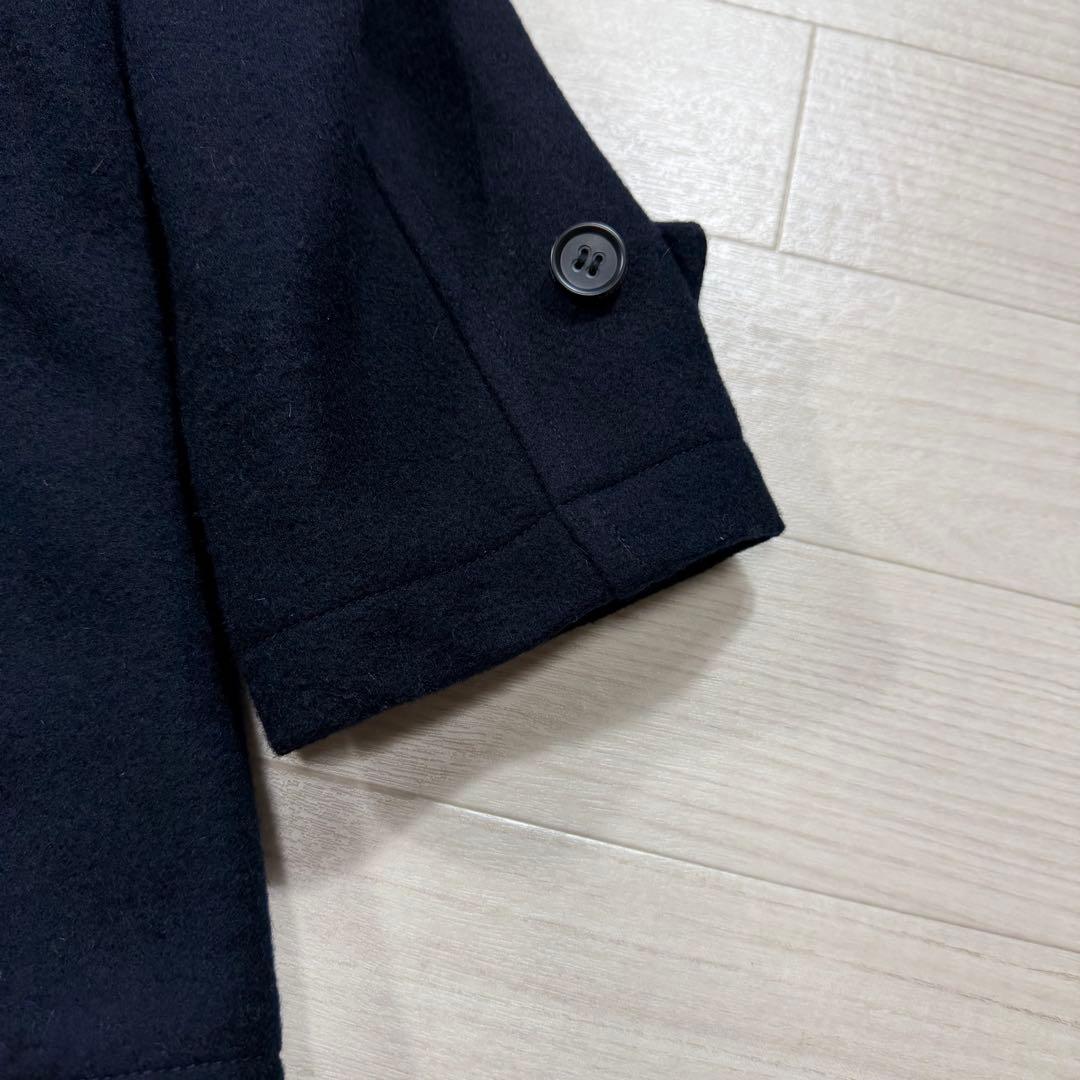 VAN JACKET バッジ付き メルトンウール シングルPコート L