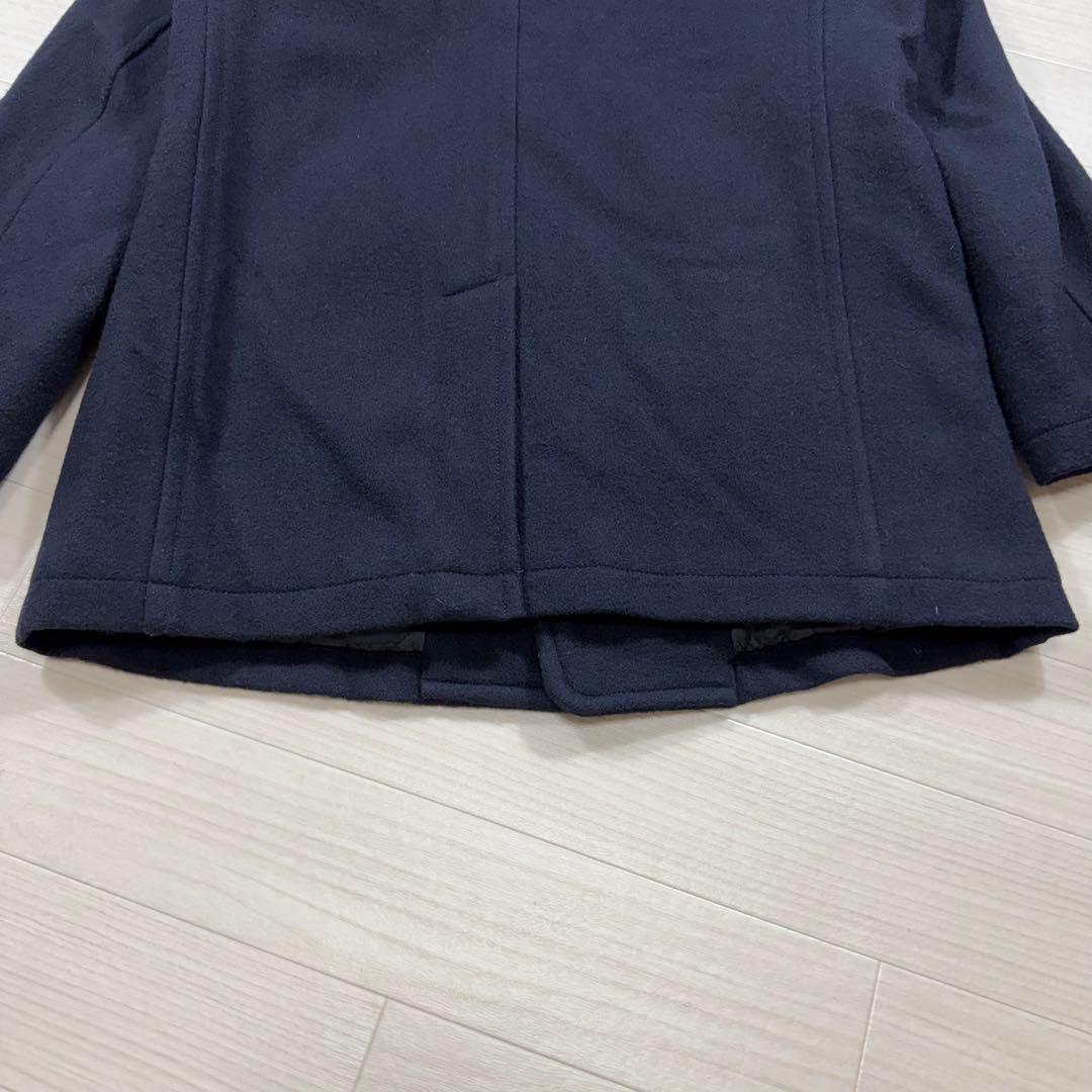VAN JACKET バッジ付き メルトンウール シングルPコート L