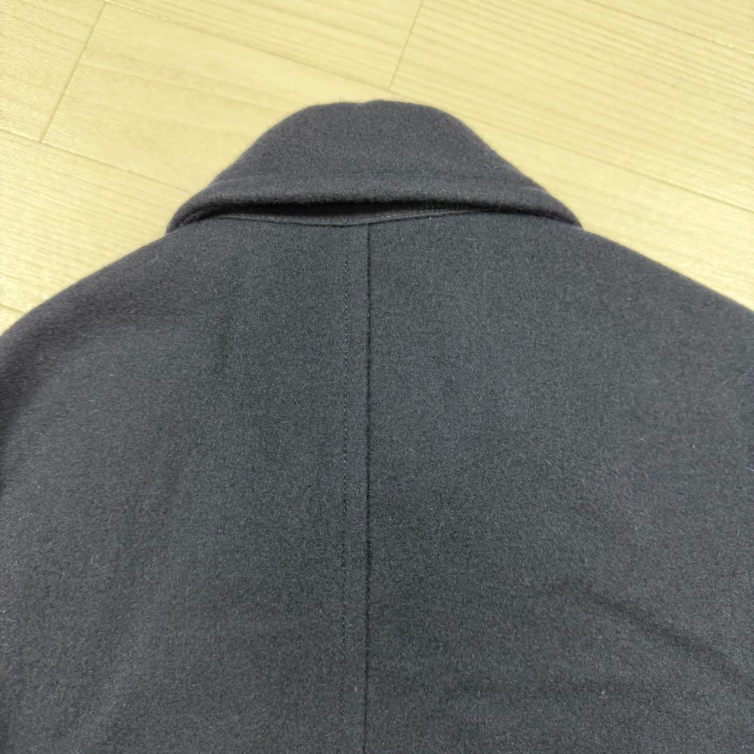 VAN JACKET バッジ付き メルトンウール シングルPコート L