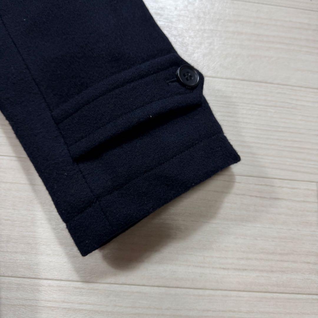 VAN JACKET バッジ付き メルトンウール シングルPコート L