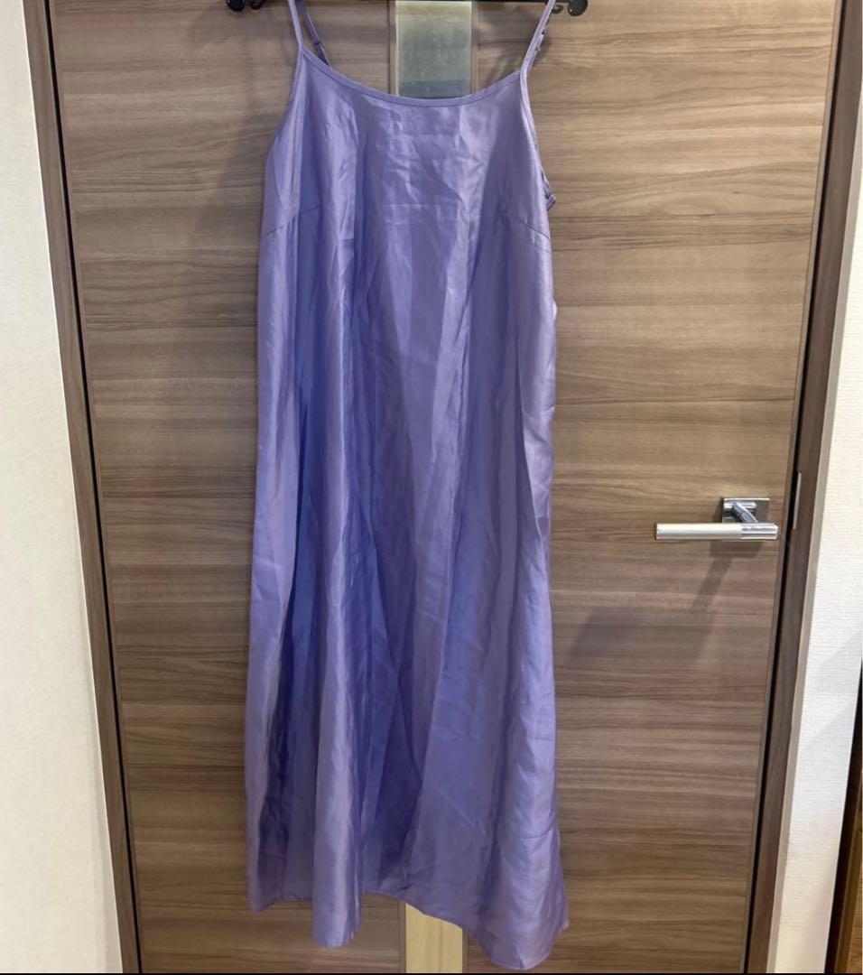 アメリ ドレスDRAPE SLEEVE EMBROIDERY DRESS