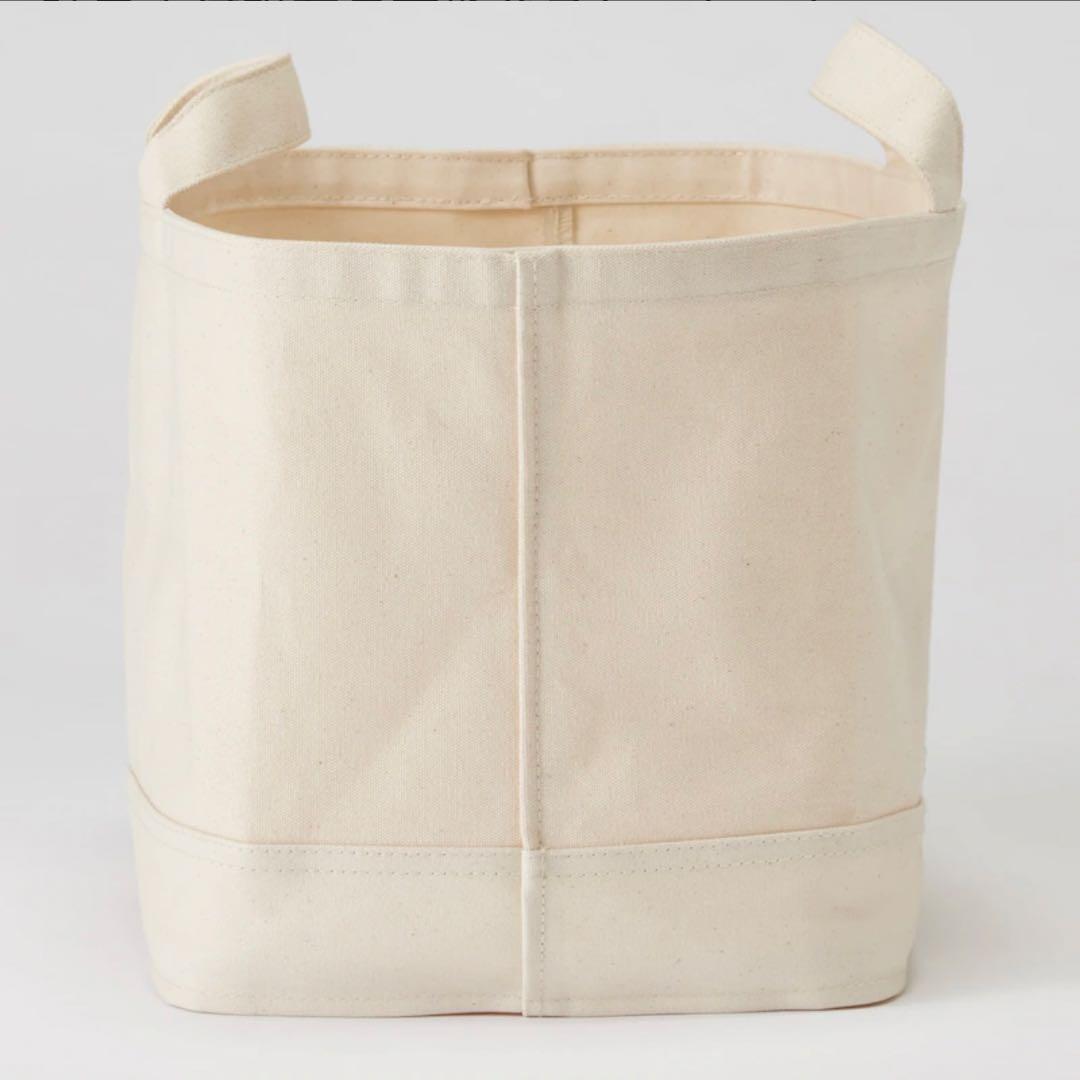 【廃盤品】無印良品　持ち手付き帆布長方形バスケット　大　3個セット
