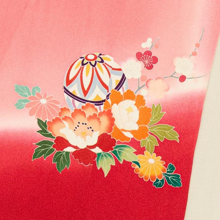 take新品最高級正絹産着京友禅手描き美術祝い四季花毬鼓古典上品遊び道具文