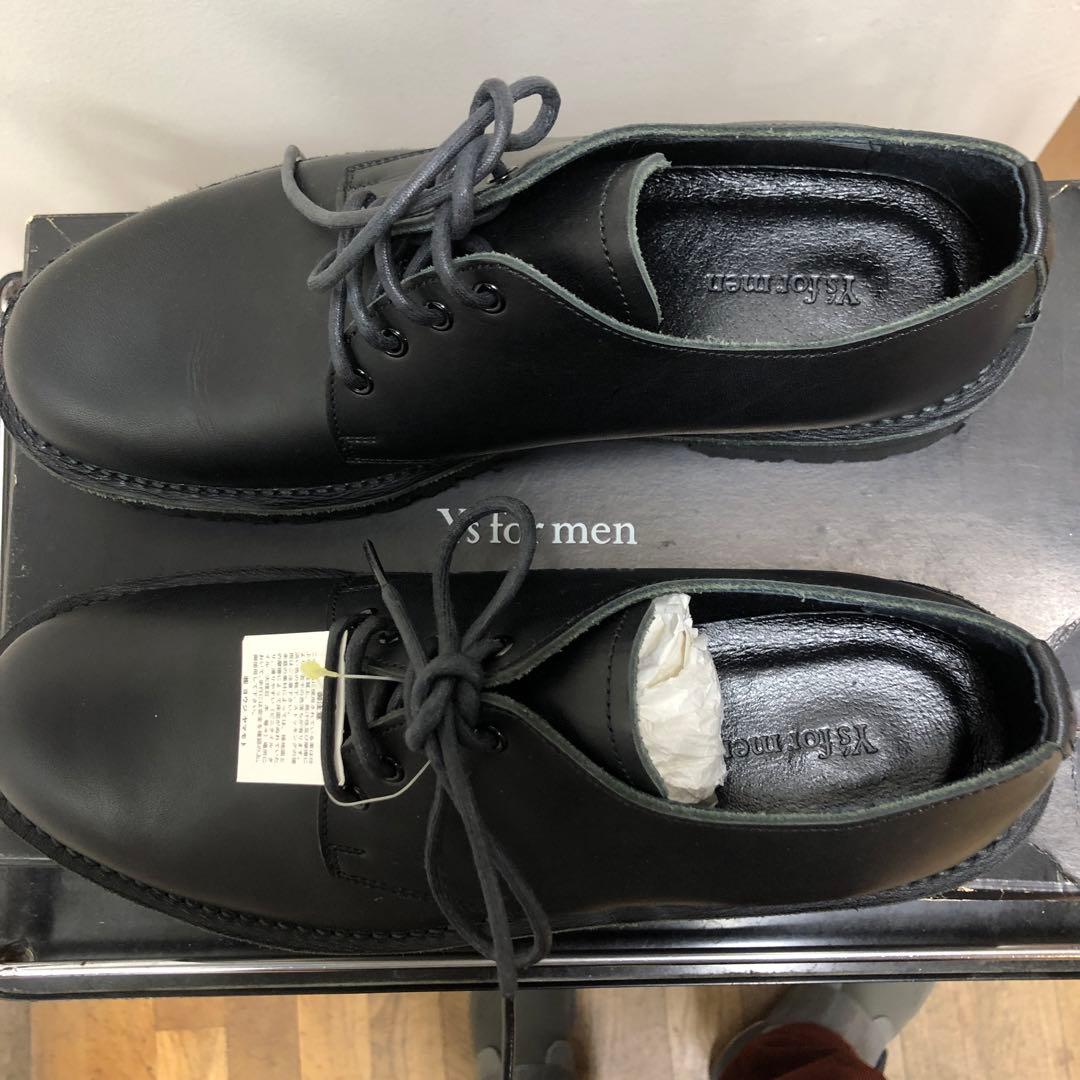ヨージヤマモト　y's for men ブラックレザープレーントゥ　未使用品
