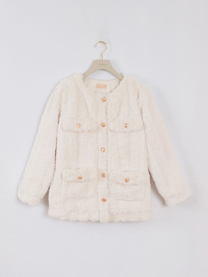 アンミール ゴールドボタンファーコート