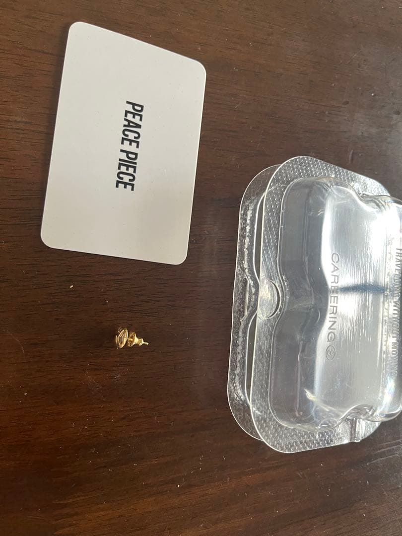 キャリアリングCAREERING ゴールド ピースマーク ピアス(片耳用)