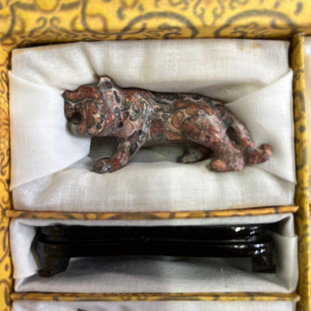 石製虎の置物セット 6個セット