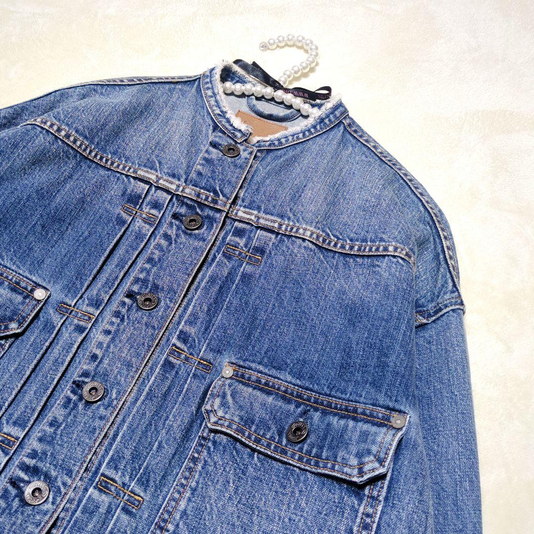 スピック&スパン【5 1/2】2ND-LINE CROP DENIM ジャケット