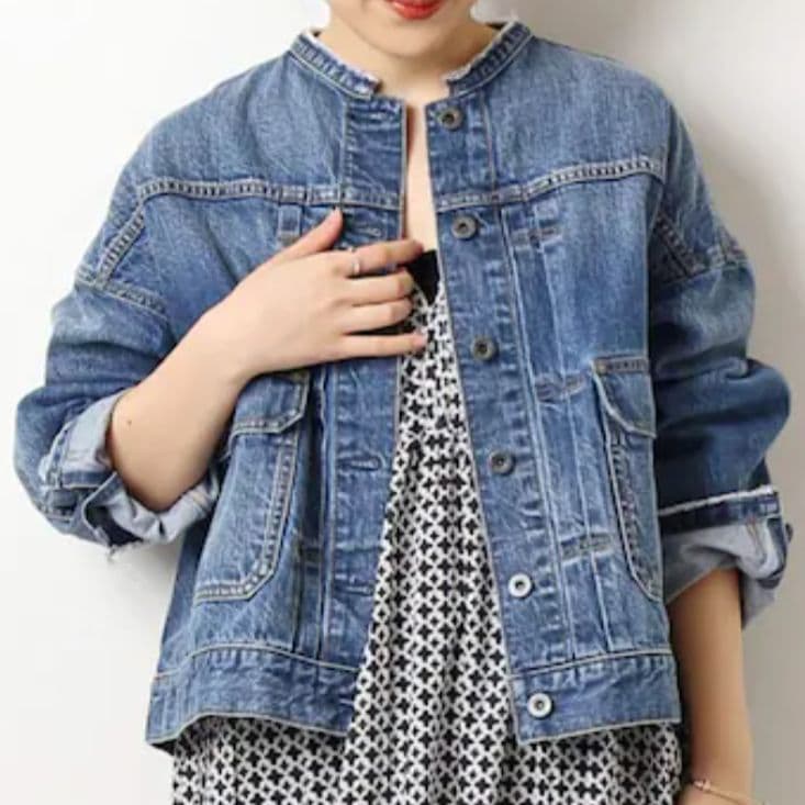 スピック&スパン【5 1/2】2ND-LINE CROP DENIM ジャケット