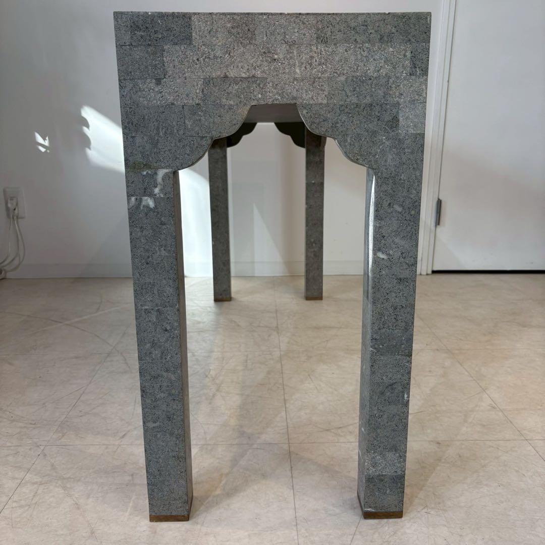 カフェテーブル　コンソールテーブル　大理石調　書斎デスク　パソコンデスク