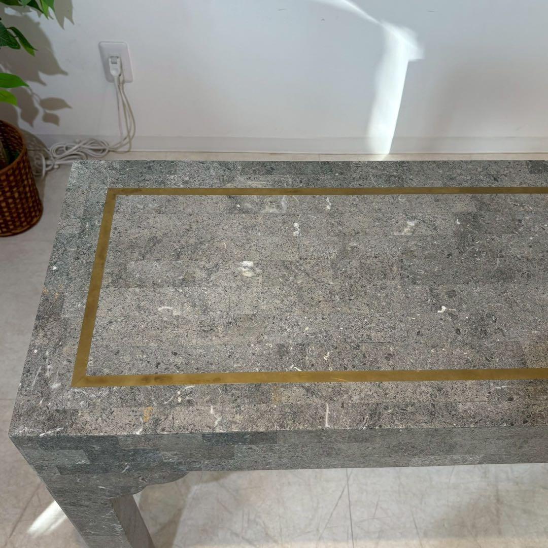 カフェテーブル　コンソールテーブル　大理石調　書斎デスク　パソコンデスク