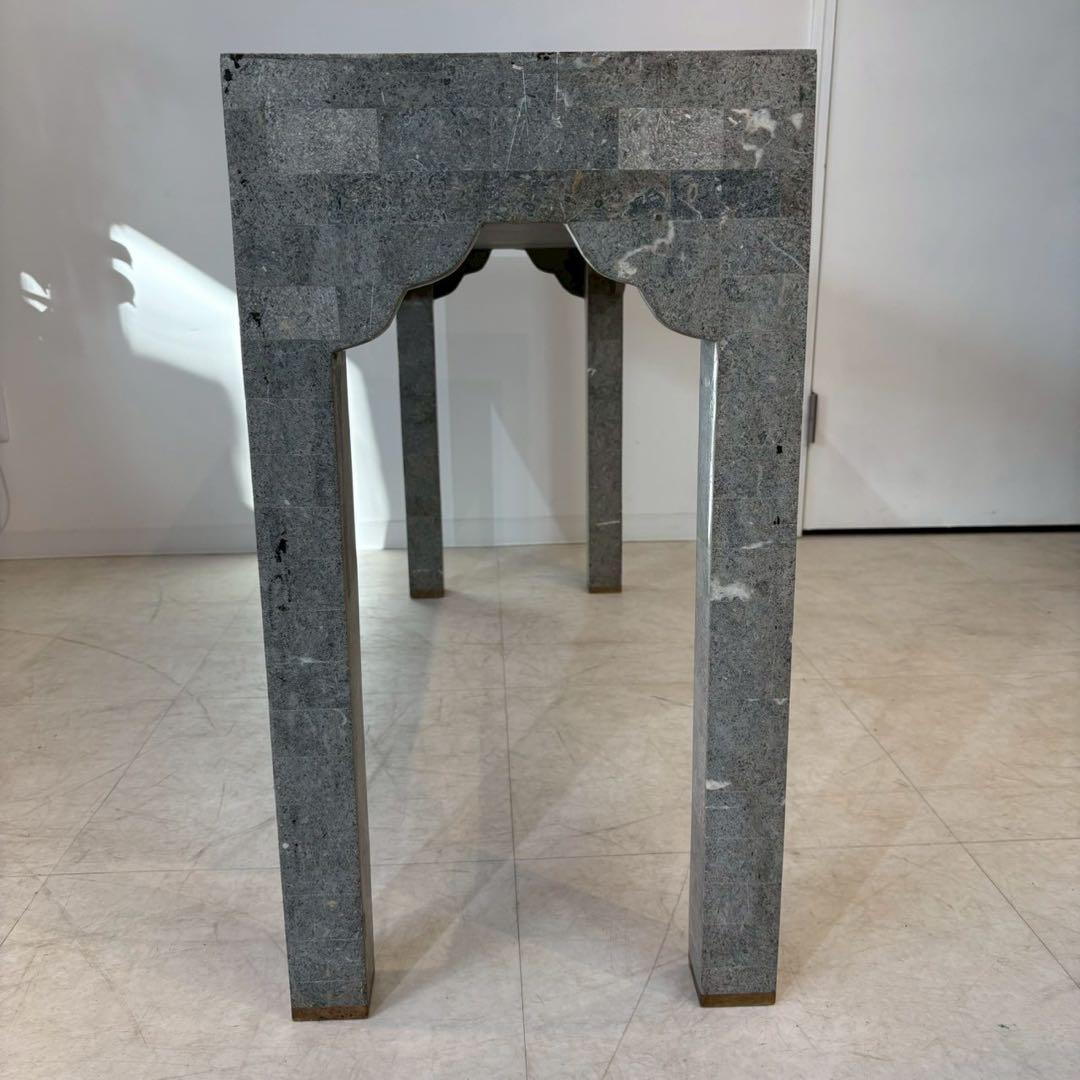 カフェテーブル　コンソールテーブル　大理石調　書斎デスク　パソコンデスク