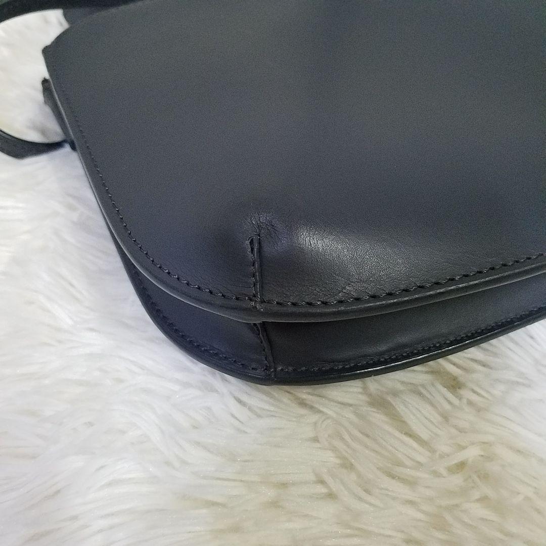 【極美品】A.P.C ショルダーバッグ ダブルポケット レザー グレー 保存袋