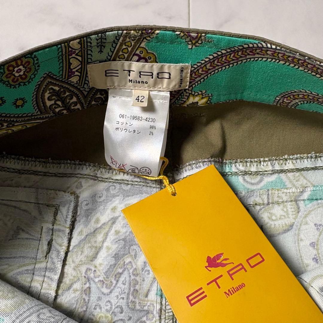 未使用タグ付き ETRO ペイズリー柄 スカート 大きいサイズ 42 XL